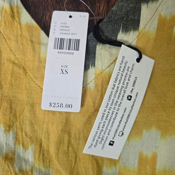 Anthropologie The Odells Bento Jumpsuit Short Sleeve V Neck Chevron NWT XS - Picture 12 of 12